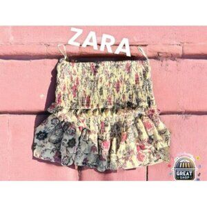 ZARA Skirt Floral Colourful Size Small Great Condition